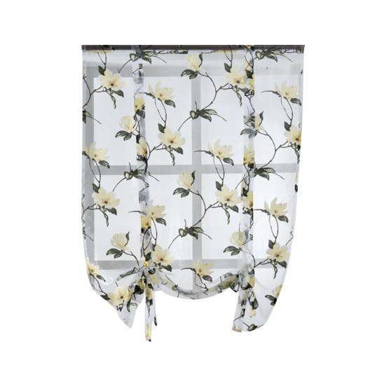 Римские цветочные шторы для кухни, тюль, прозрачная панель, занавеска для окна спальни