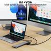 Док-станция USB C 11 в 1 с 4K HDMI-совместимым VGA Ethernet многопортовым адаптером 100 Вт PD SD/TF аудио Type C хаб для MacBook Pro/HP/Dell