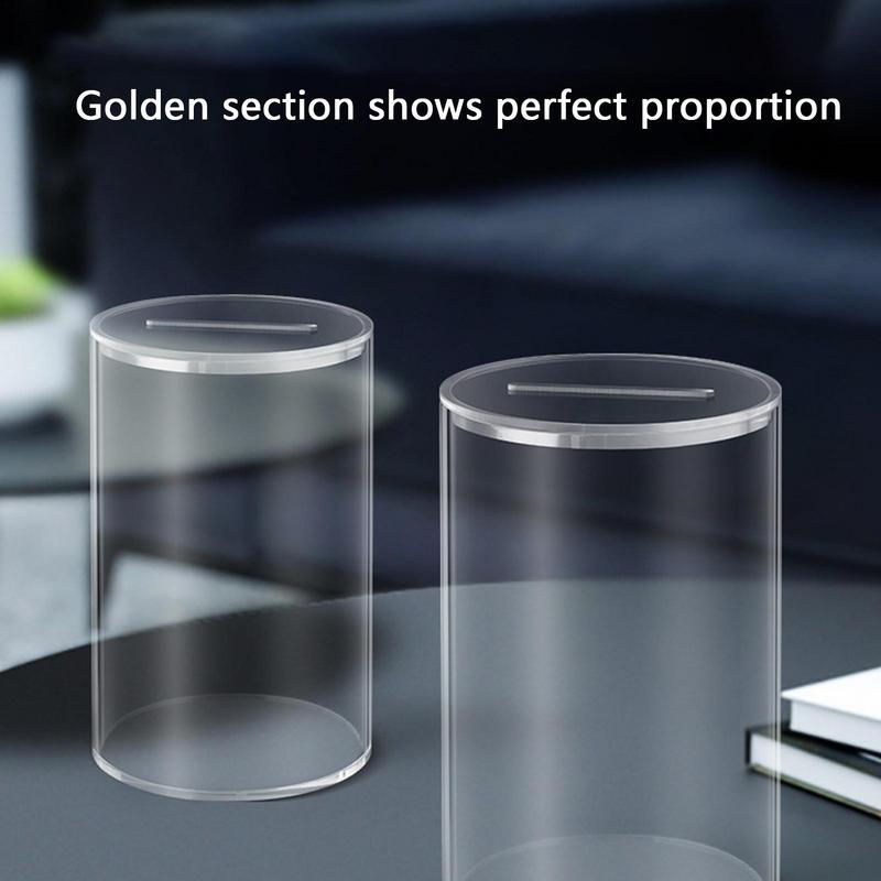 Копилка для взрослых детей Акриловая прозрачная копилка Банка для монет и купюр Банка для сбережений Неоткрывающаяся банка для мелочи Копилка Домашний декор