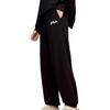 Fila Оригинальные простые брюки из флиса с логотипом-буквой, свободные, удобные, с манжетами, повседневные, женские, низ, черные F51W449601F-BK