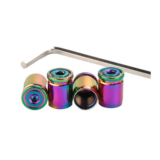 4 шт. блокирующие колпачки для стержней клапанов автомобильных шин, противоугонные крышки для стержней клапанов колес с резиновым уплотнением, универсальные чехлы для воздушных стержней шин