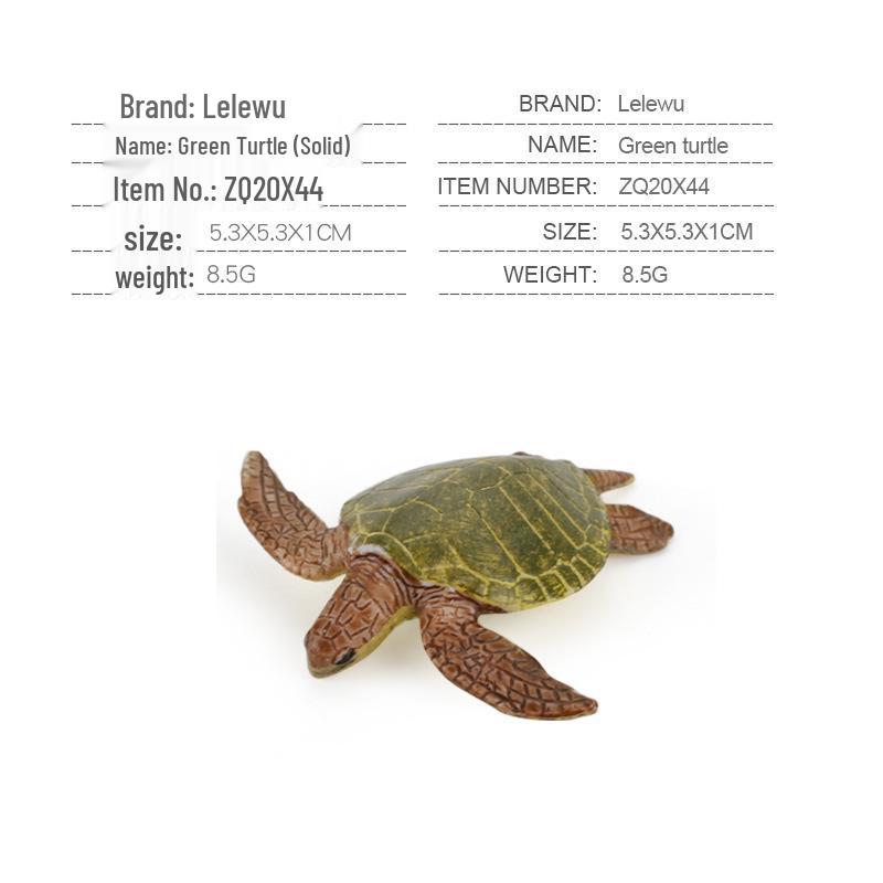 Children's Marine Animal Model Set: Mini Whale, Shark, Dolphin, Turtle, Sea Lion