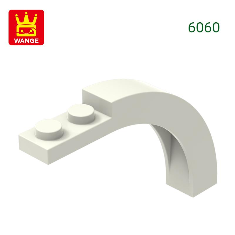 Нетоксичные 60 шт./лот 6060 Высокий изгиб 2 точки Строительные блоки Moc Конструкция Совместимый с Кирпичами Детские Игрушки Подарочная Коробка