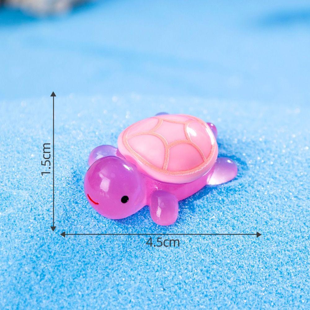 Light In The Dark Mini Luminous Turtles Ornament Cartoon Turtle Statue Aquarium