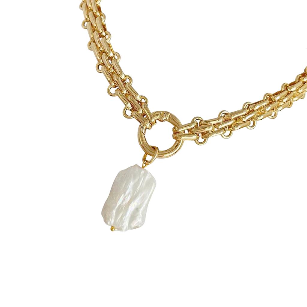 Винтажное барочное колье, вдохновленное прошлым, с геометрическими квадратными пресноводными жемчужинами и дизайном цепочки-чокера. Аксессуар.