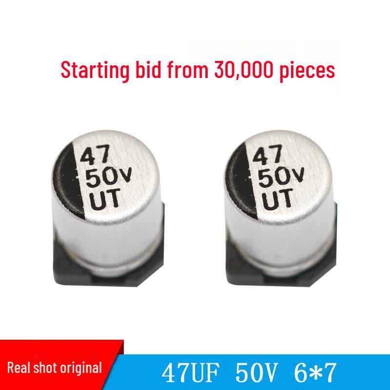 47uF 50V 6x7mm SMD Aluminum Electrolytic Capacitor - In Stock