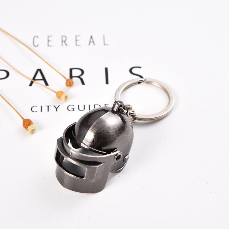 Креативный брелок из цинкового сплава: Шлем 3-го уровня из PlayerUnknown's Battlegrounds, идеальный игровой подарок