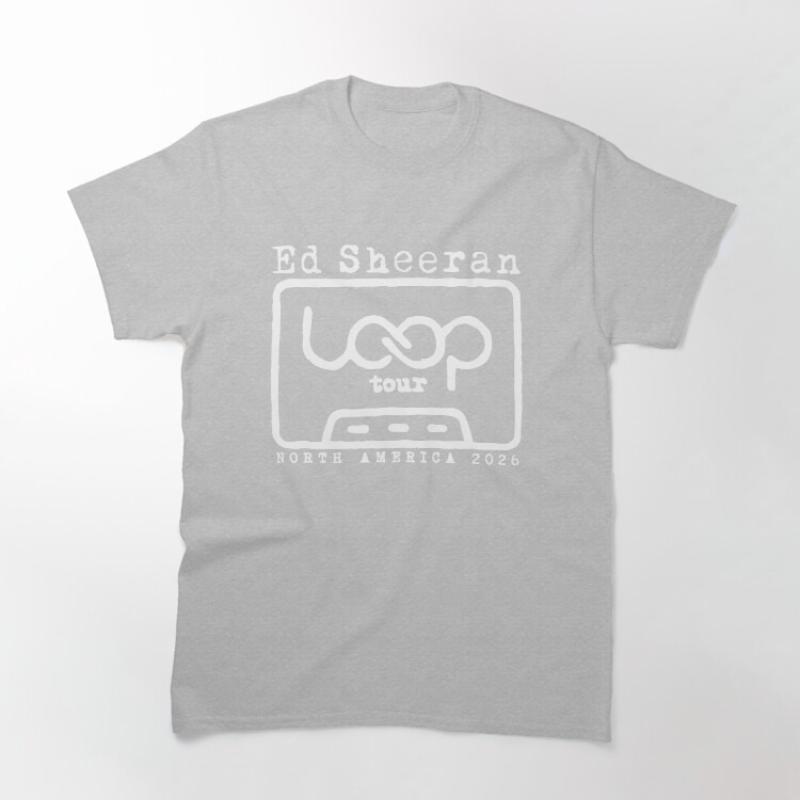 Ed Sheeran Loop album tour 2026 unisex cotton shirt Y2k summer New ONeck Short Sleeve hip hop oversized Unisexs Tshirt fan gifts