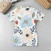 Women's Sweet-Cool V-Neck Short Sleeve Bodycon Dress,Soft & Comfortable,Ideal for Vacation & Afternoon Tea
