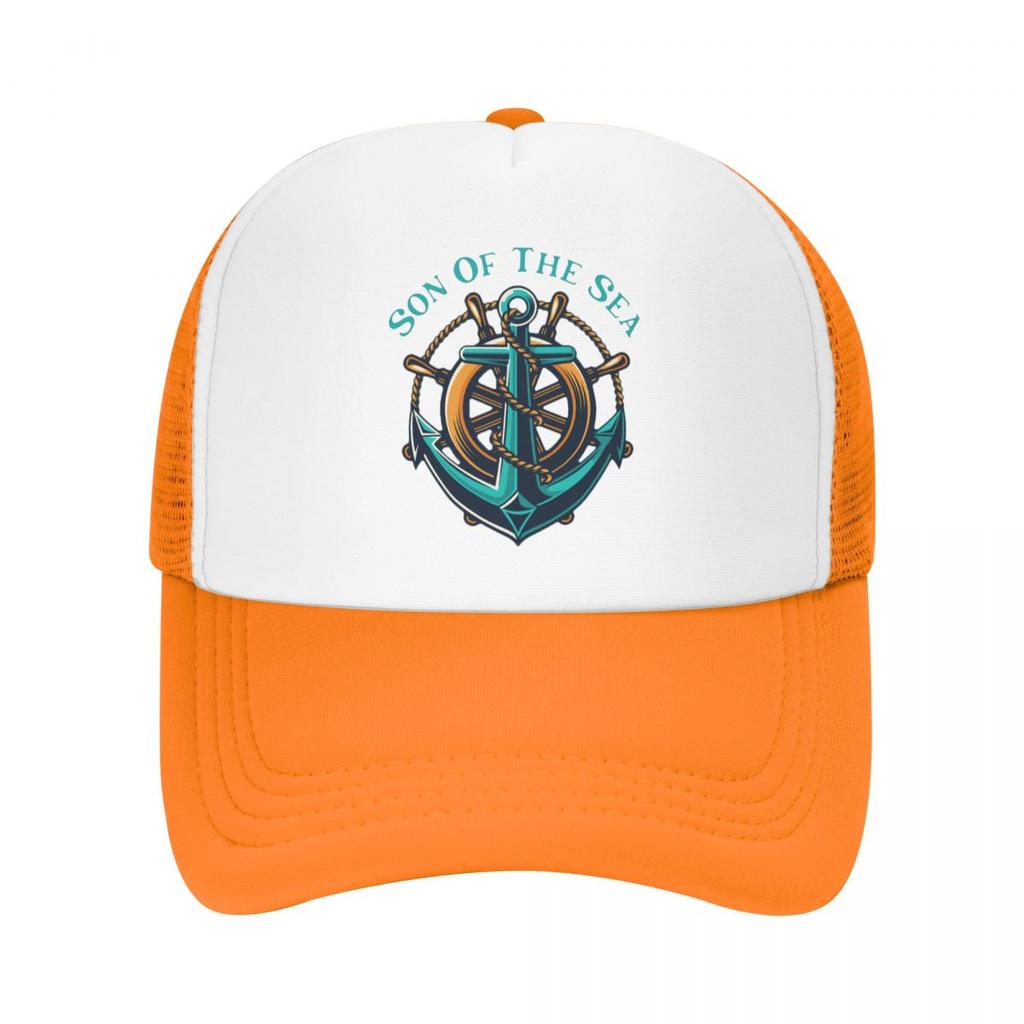 Son Of The Sea Trucker Шляпы для женщин Унисекс Регулируемая бейсболка с морским якорем Performance Snapback Кепки