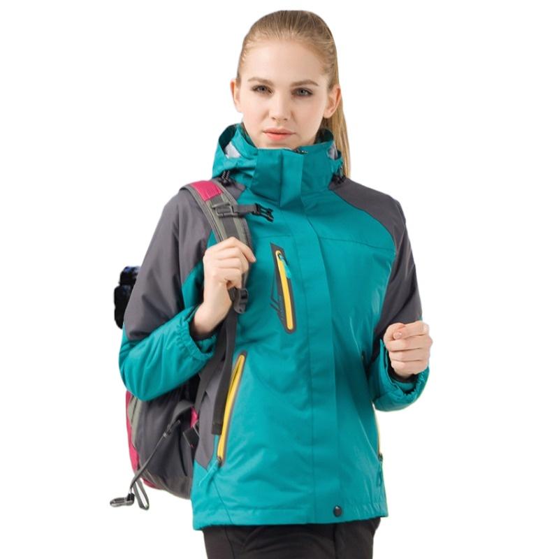 Женское зимнее пальто 3 в 1, горнолыжная куртка, водонепроницаемая ветрозащитная зимняя куртка с флисовой подкладкой, парка