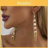 Geometric White Chic Pearl Earrings With Chain Tassels For 2023 Women