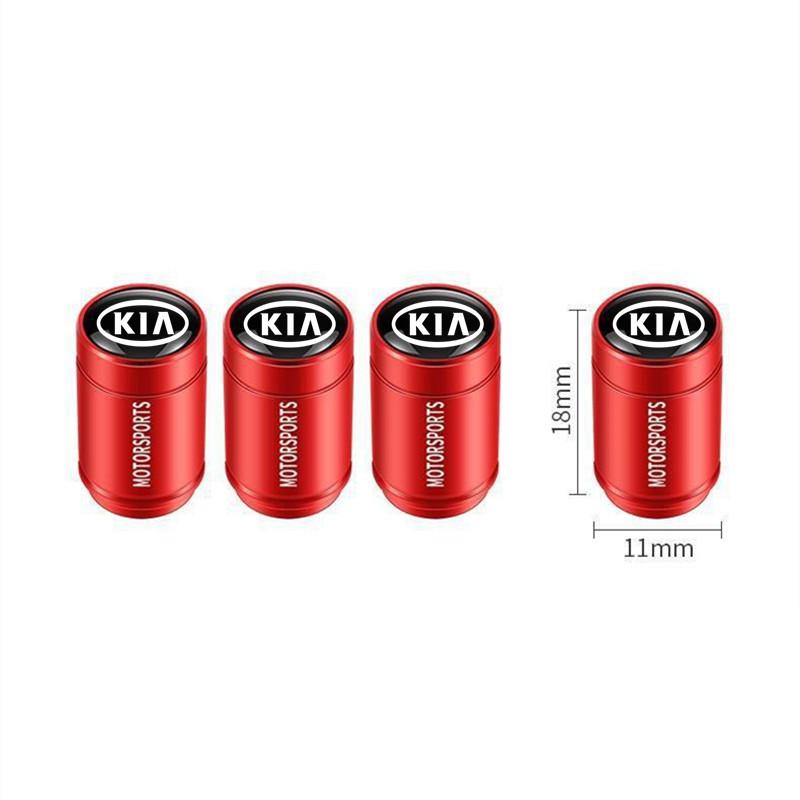 UPVD5 4PCS 3D Metal Tire Valve Caps Car Tyre Air Stems Cover Decorate For KIA Sportage Rio Ceed Picanto K5 K9 Sorento Accessories