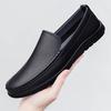 Модный бизнес Мужские слипоны Классические мужские лоферы из натуральной кожи Повседневная дышащая обувь на плоской подошве Нескользящая удобная обувь для ходьбы