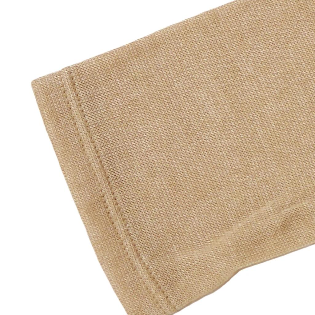 Mochimayu Chiffon Silk Cotton Long Sleeve Shirt L Natural Color Cotton Silk Egyptian Cotton Silk Spun Yarn Cold Protection Innerwear Made in Japan