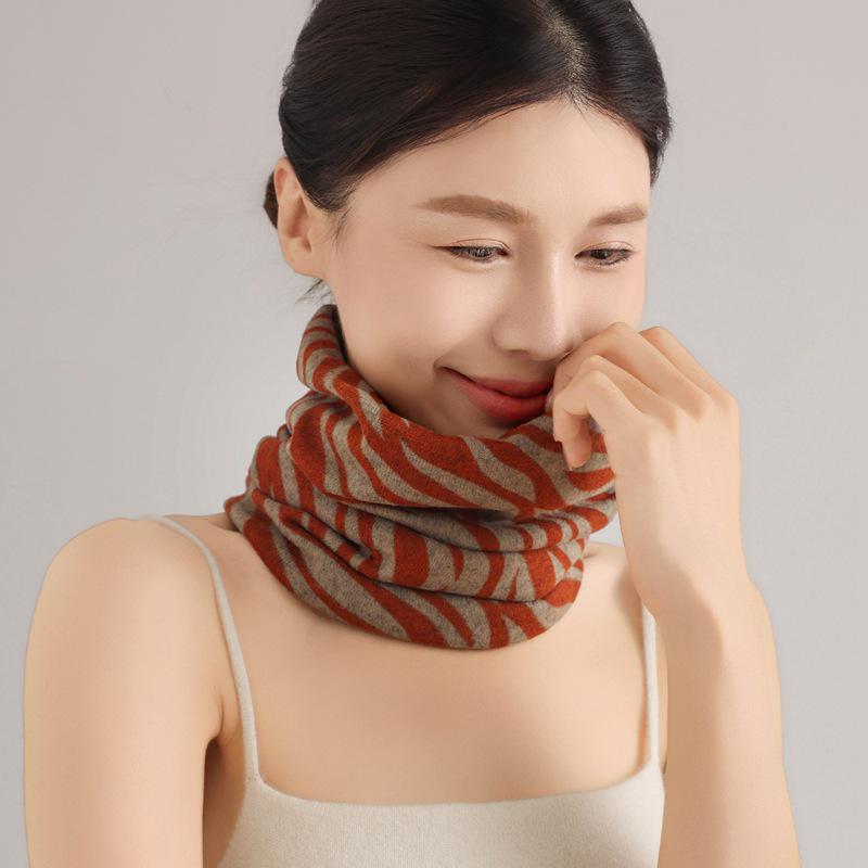 Двухслойный шарф-манишка в корейском стиле: Унисекс Осенне-зимний шарф и эластичная повязка на голову