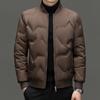 Куртка-пуховик с бейсбольным воротником, мужская зимняя куртка, повседневная, легкая, для пап среднего возраста, хлопковая одежда, утолщенная, деловая мужская одежда