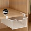 Large Capacity Underwear Storage Basket Under Shelf Pure Color Hanging Organizer Under Cabinet Basket Design