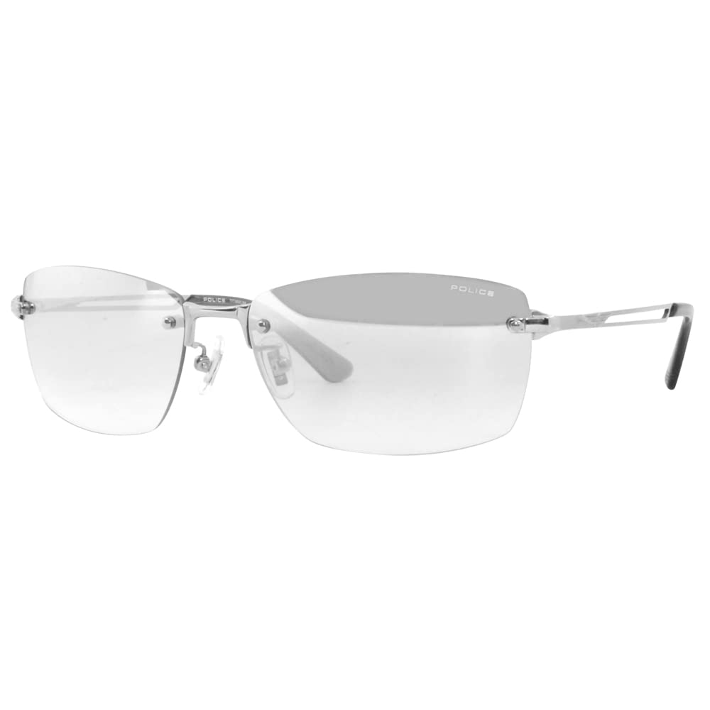 Police Солнцезащитные очки SPLG39J 583X 60 2023 Модель WIND Двухточечные безрамочные квадратные титановые зеркальные линзы мужские