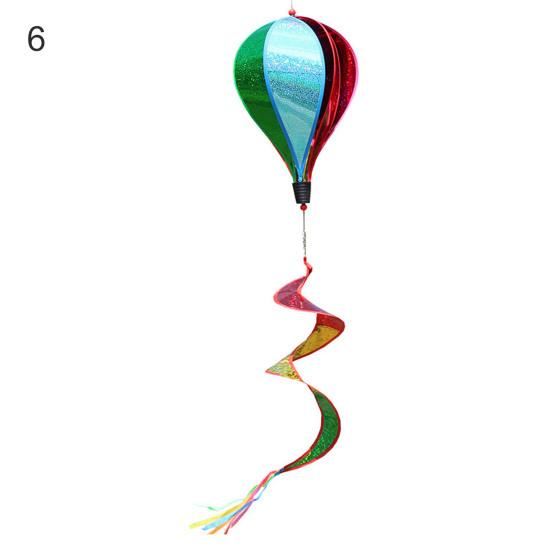 Fashion Tops Sequin Wind Spinner Funny Rotating Spiral Balloon Windmill Ornament for Decoration