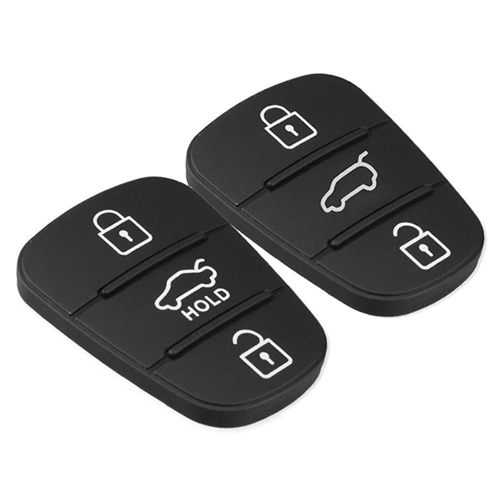 Parts Key Pad Cover Case Car Flip Key Rubber Button Pad 3 Buttons Remote Car Key Shell Rubber Pad