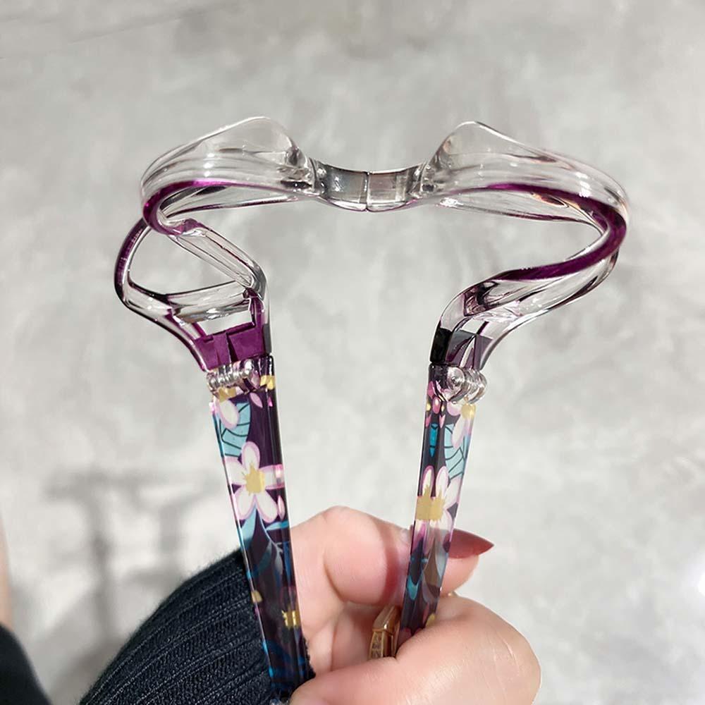 Zinc Zinc Alloy Elderly Reading Eyewear Flower Printed Anti Blu-ray Eyewear  Father's Day