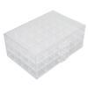 Earring Storage Box 3 Layer 72 Grids Clear Acrylic Jewelry Organizer Holder with Dustproof Lid for Necklaces Rings