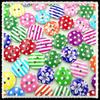 100pcs 15mm Mixed Round Pattern 2 Holes Wood Buttons Sewing Scrapbooking New