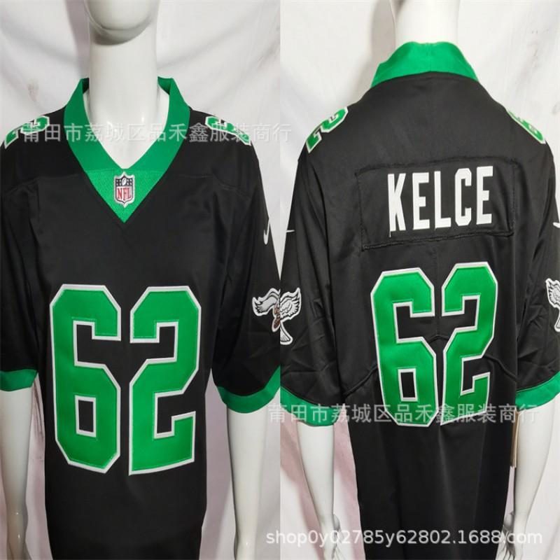 Philadelphia Eagles NFL Football Jersey Men Women Cotton Stitched Team Uniform Black Green Size S To XXXL
