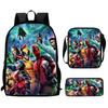 Wolverine Deadpool Movie Characters Trendy Cartoon Printed Backpack Student