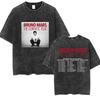Bruno Mars The Romantic Tour 2026 Vintage Washed T Shirts Mens Women Punk Gothic Fashion Cotton Short Sleeve TShirt Streetwear