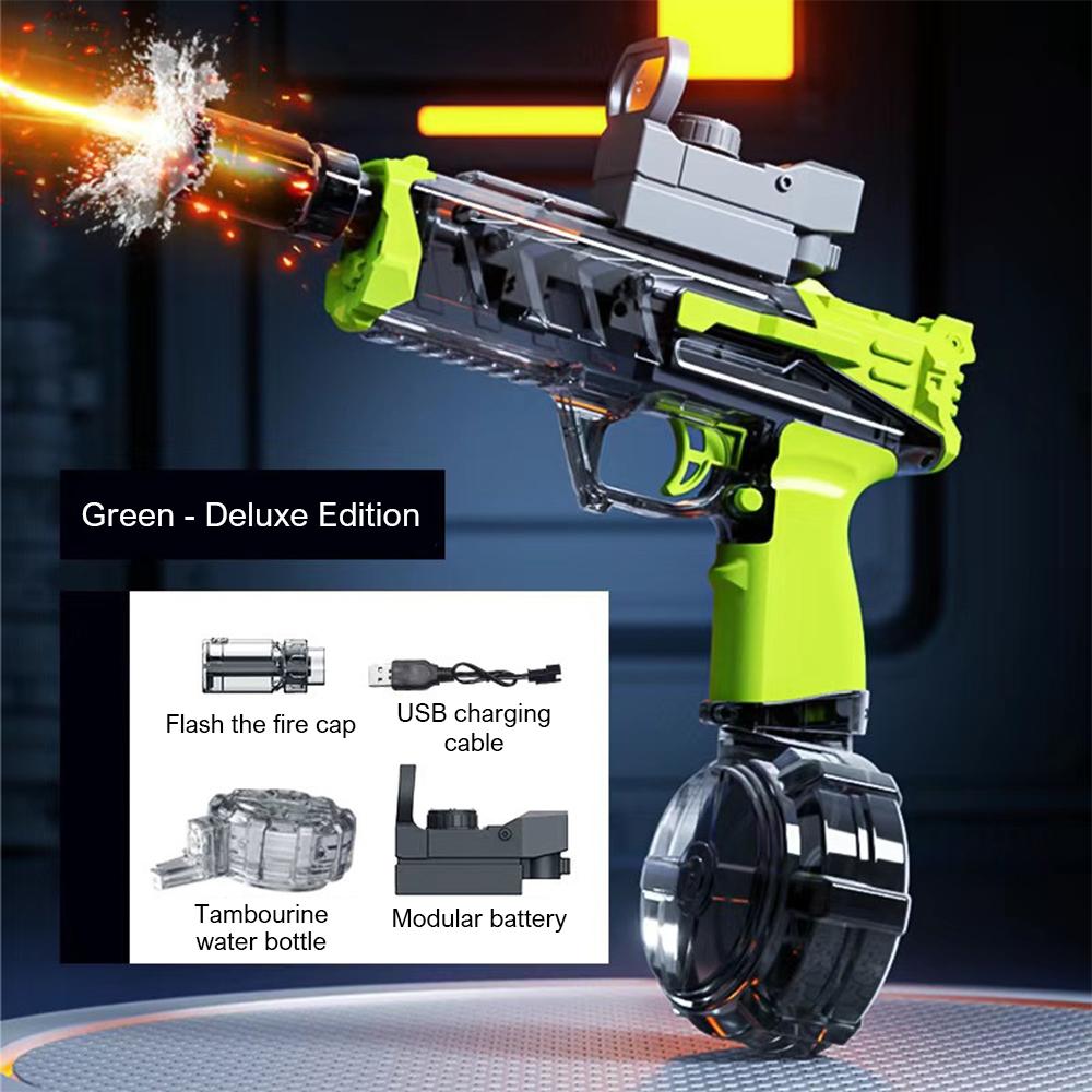 Боевые электрические водяные пистолеты, Водяной пистолет с крутой подсветкой и дымовым эффектом, Большая емкость, Водяные пистолеты для лета, Игрушка для пляжа на открытом воздухе для взрослых