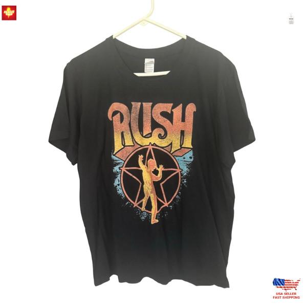 Trending Vintage Style Rush T-Shirt Men’s Rock Band Retro Concert Tee Unisex T-Shirt