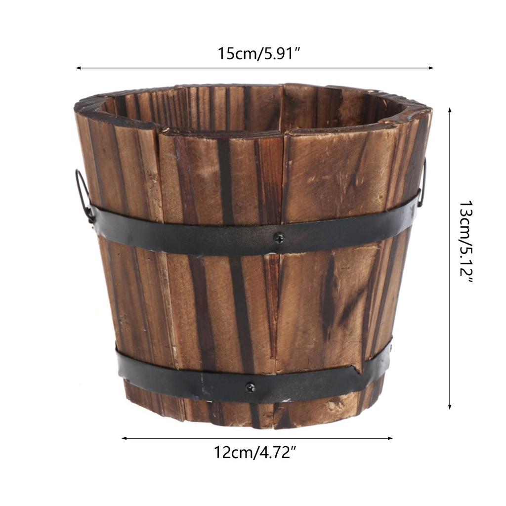 Горшки для цветов из дерева, декор для дома и улицы, ведро для суккулентных растений для сада, ферм, домашнего декора
