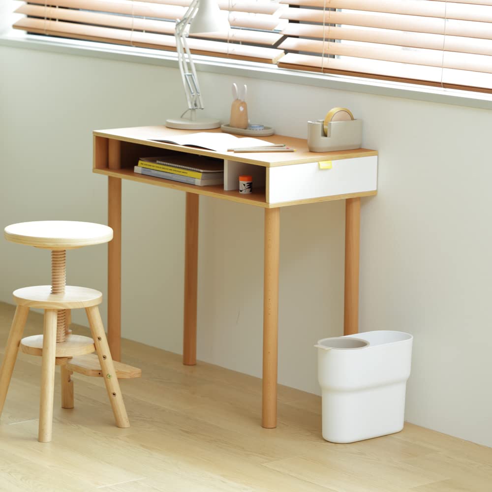 ideaco (ideaco) trash can with separate cups, Rich White & Sand White, 7L, Trash can niko (nico) one