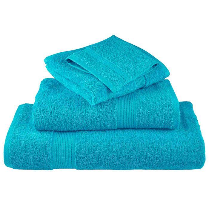 VidaXL Serviettes de toilette premium SOLUND 10 pièces Turquoise 30 x 30 cm 600 g/m² 137445