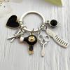 1PC Jewelry Charm Fashion Gift Hairstyle New Hairdressing  Keychain Tassel Scissors Dryer