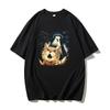 American Loose Design Sense Funny Cat Print Short-sleeved T-shirt Men's and Women's Summer Cotton Top Breathable Top
