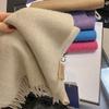 100 Wool Clip Flower Solid Color Scarf Women's Winter New Unisex High-end Versatile Gift