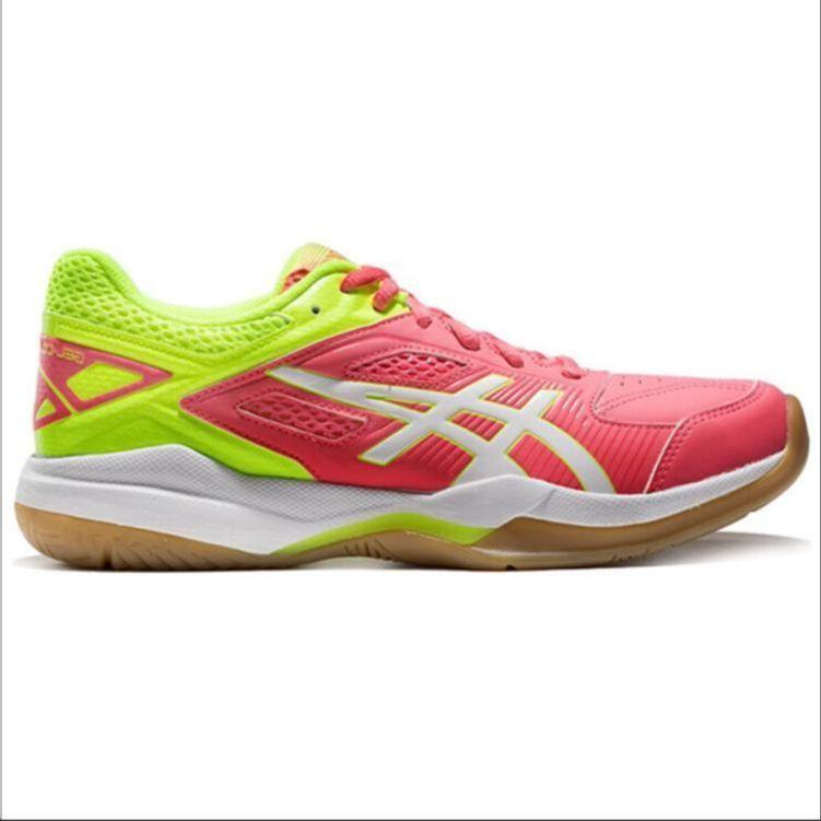 Asics Кроссовки Gel-Court Hunter с круглым носком, удобная ткань, синтетическая кожа, низкие, для бега, женские, розовые, желтые, 1072A015-718