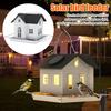 Solar Birds Feeder Weather-proof Multi-functional Outside Hanging House Solar Lantern Metal Birds