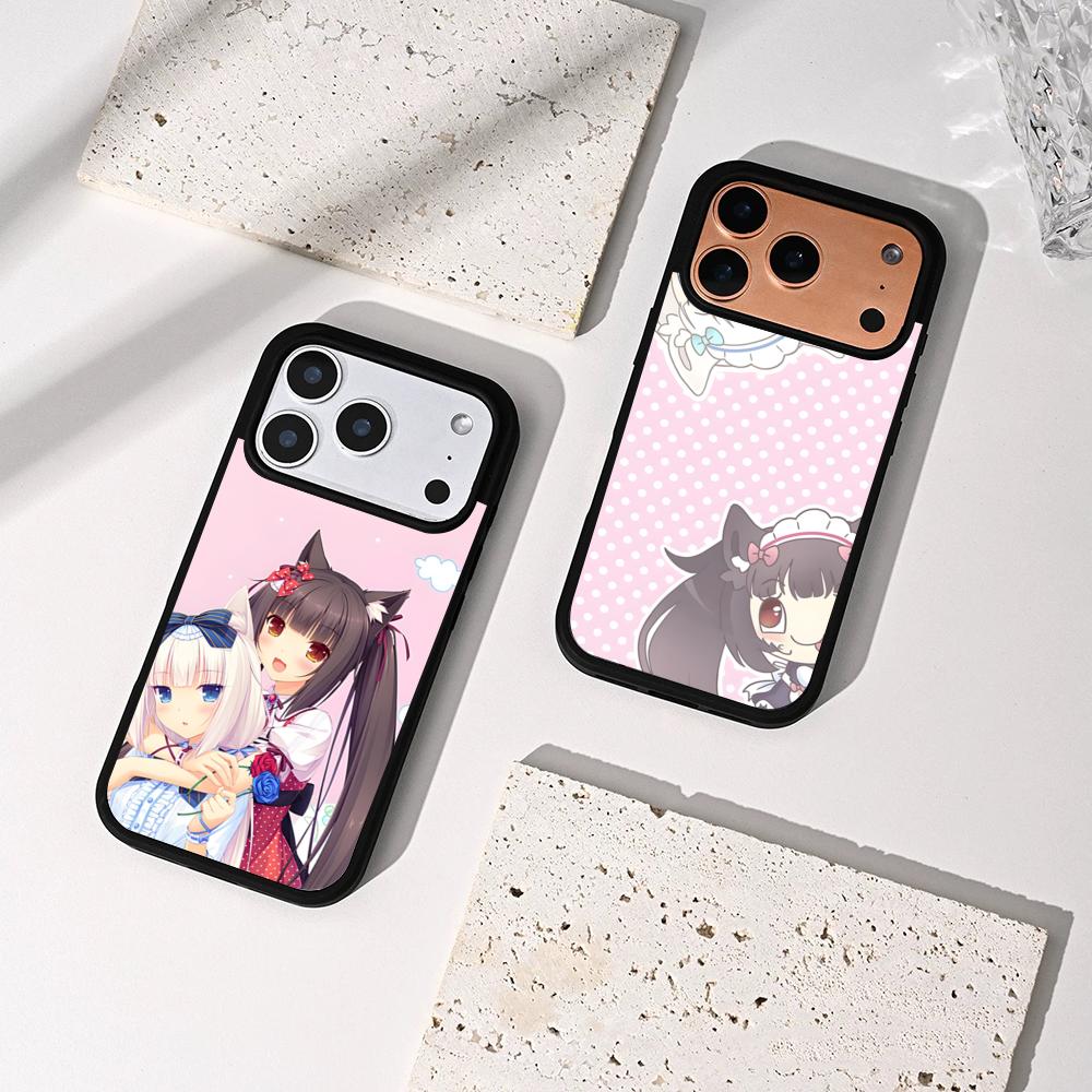 Чехол для телефона C-Chocola Nekopara Для IPhone 17 Air 16 15 14 Plus 13 12 11 Pro Max Двухцветный Жесткий ПК Модный Защитный Чехол