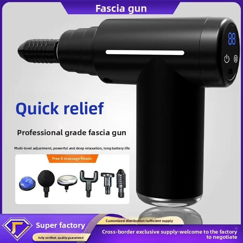 Pistola de masaje muscular de tejido profundo portátil dispositivo de relajación corporal multifunción