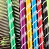 16/19/20/25cm Pet Dog Comb Bright Multi-Colored Stripe Grooming Comb Stainless Steel Straight Comb For Dog Cat Grooming Toolts