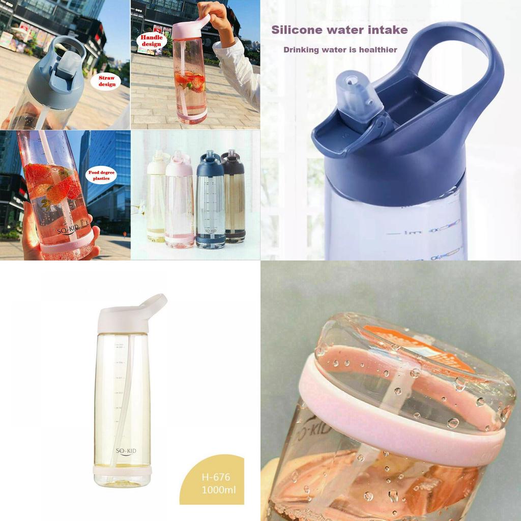 Convenient Leakproof Bpa Free Water Bottle With Straw For On-the-go Use