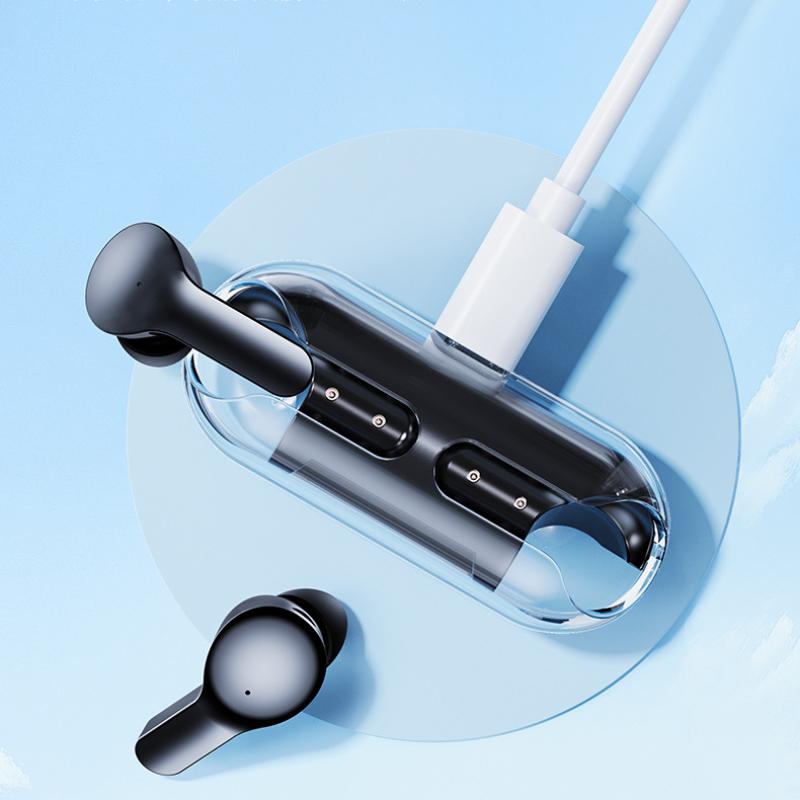Bluetooth Headset Transparent Shell Creative Touch Number Shows Wireless TWS Bluetooth Headset