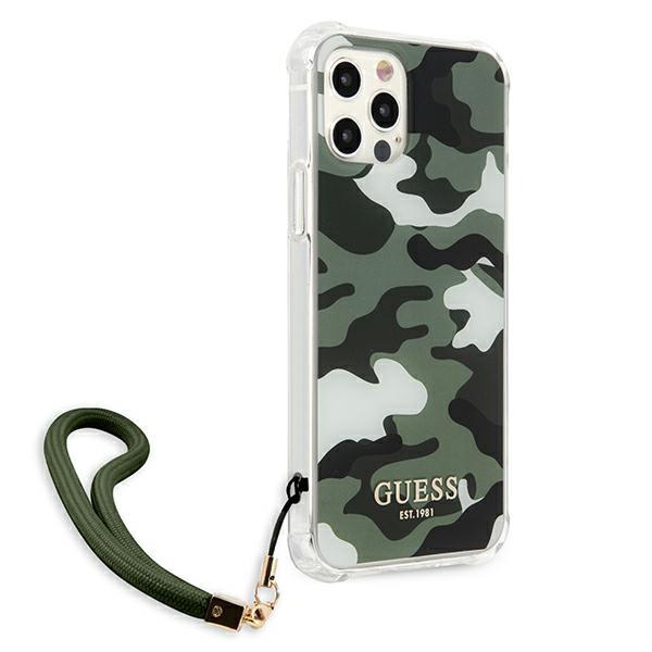 Etui do iPhone 12 Pro Max Guess Hardcase Camo Zielone