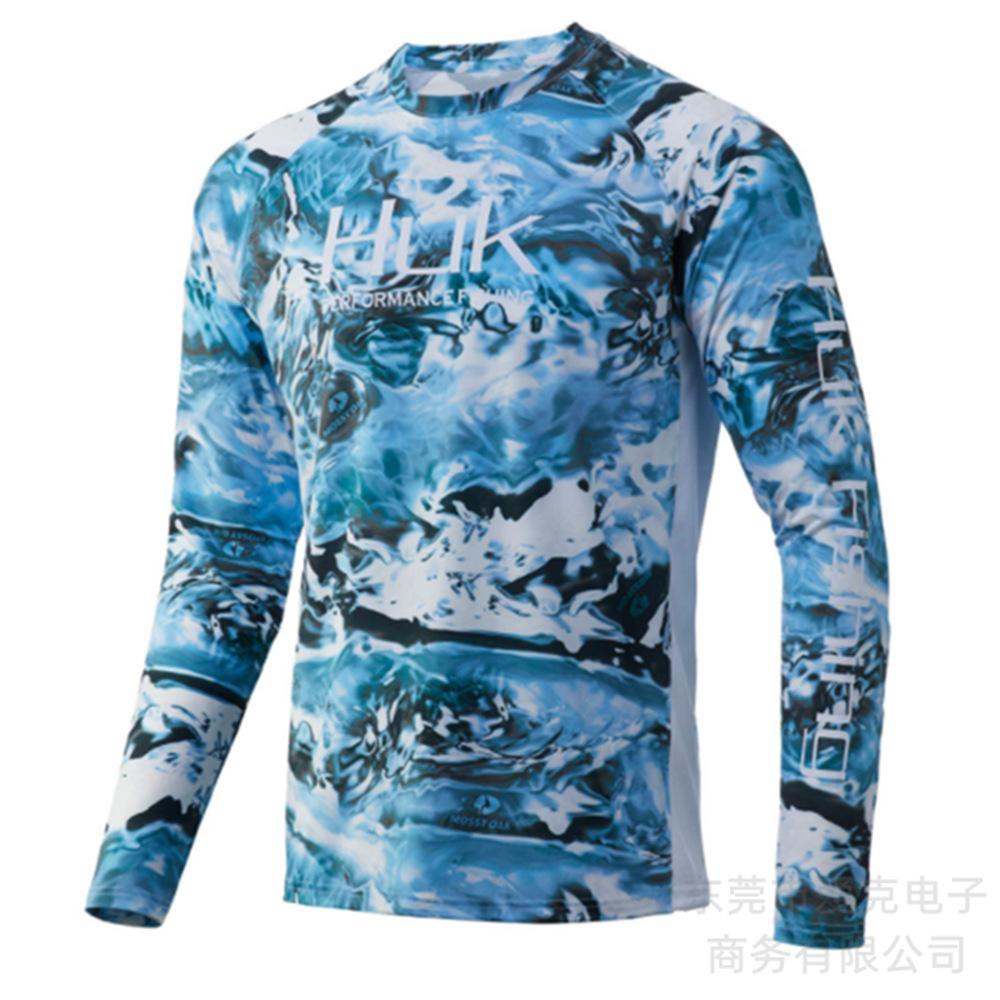 HUK fishing suit summer men's sunscreen outdoor sports fishing shirt quick-drying long-sleeved T-shirt lightweight breathable top