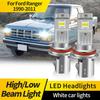 2 шт. Для Ford Ranger 1990-2011 9007 HB5 Светодиодная фара Блок-фара Hi/Lo 30000 лм 6000K 12 В 44 В Сверхъяркая белая светодиодная лампа с вентилятором