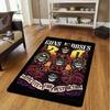 Guns N' Roses Skull Print Carpet Rug for Living Room Bedroom Home Sofa Decoration Kid Area Rug Non-slip Floor Mat